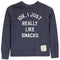 IDK I Like Snacks Long Sleeve Tee - Denny's