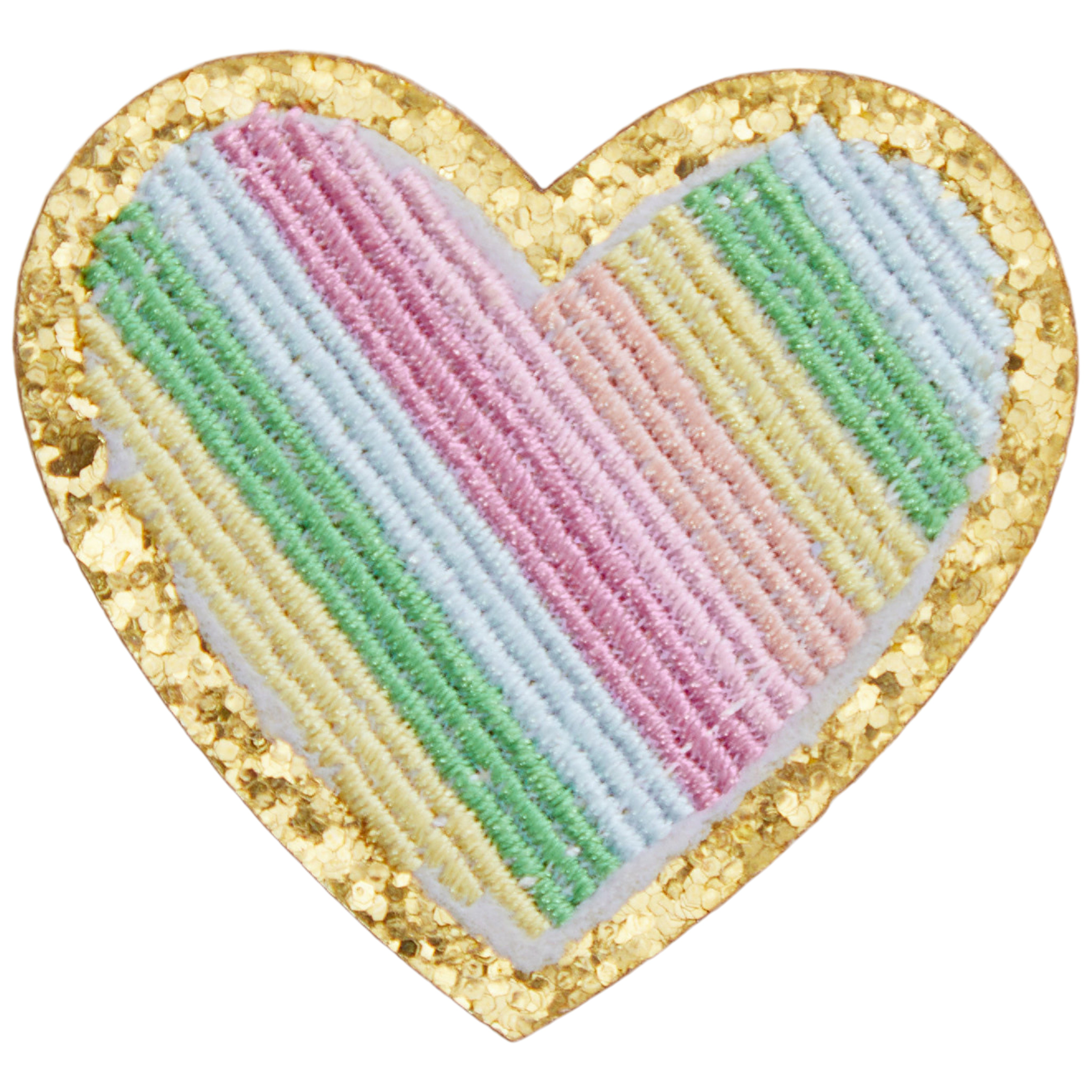 Rainbow Heart Stick-On Patch - Denny's