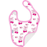 Cherry Bow Pink Bib - Denny's