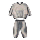 2pc Blue Stripe Jog Set