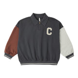 Colorblock Polo Sweatshirt