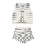 2pc Kinit Stripe Shortset