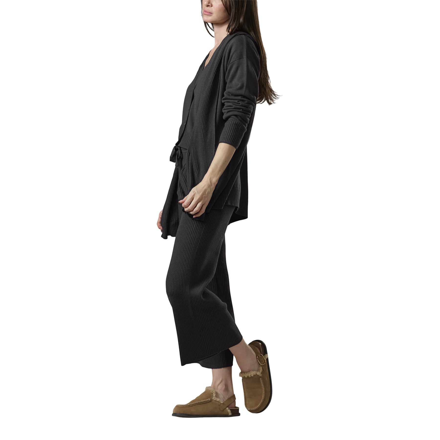 Georgie Ribbed Hooded Cardigan - Denny's