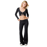 Fold Over Flare Pant - Denny's