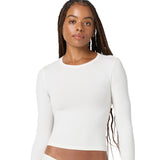 Soft Flex Solid Long Sleeve Crop Tee - Denny's