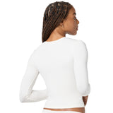 Soft Flex Solid Long Sleeve Crop Tee - Denny's