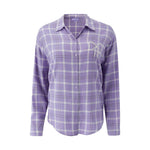 Lavendar Plaid Flannel Sleep Shirt - Denny's