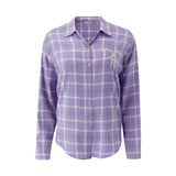 Lavendar Plaid Flannel Sleep Shirt - Denny's