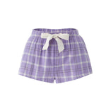 Lavender Plaid Flannel Cheeky Short - Denny's