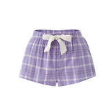 Lavender Plaid Flannel Cheeky Short - Denny's