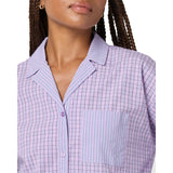 Micro Plaid Crop Long Sleeve Shirt - Denny's