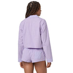 Micro Plaid Crop Long Sleeve Shirt - Denny's