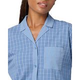 Micro Plaid Crop Long Sleeve Shirt - Denny's