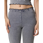 Washed Ombre Ribbed Flare Pant - Denny's