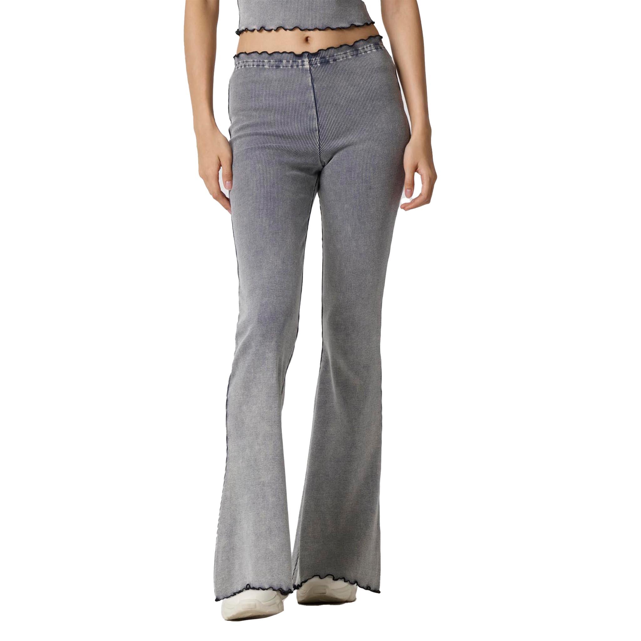 Washed Ombre Ribbed Flare Pant - Denny's