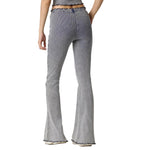 Washed Ombre Ribbed Flare Pant - Denny's