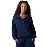 Polo Collar Sweatshirt
