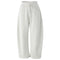 Light heather gray wide-leg sweatpants with an elastic waistband and drawstring, shown against a plain white background.