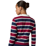 Shrunken Stripe Long Sleeve Polo