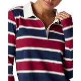 Shrunken Stripe Long Sleeve Polo