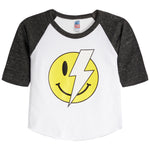 Smiley Lightning Bolt Raglan Tee - Denny's