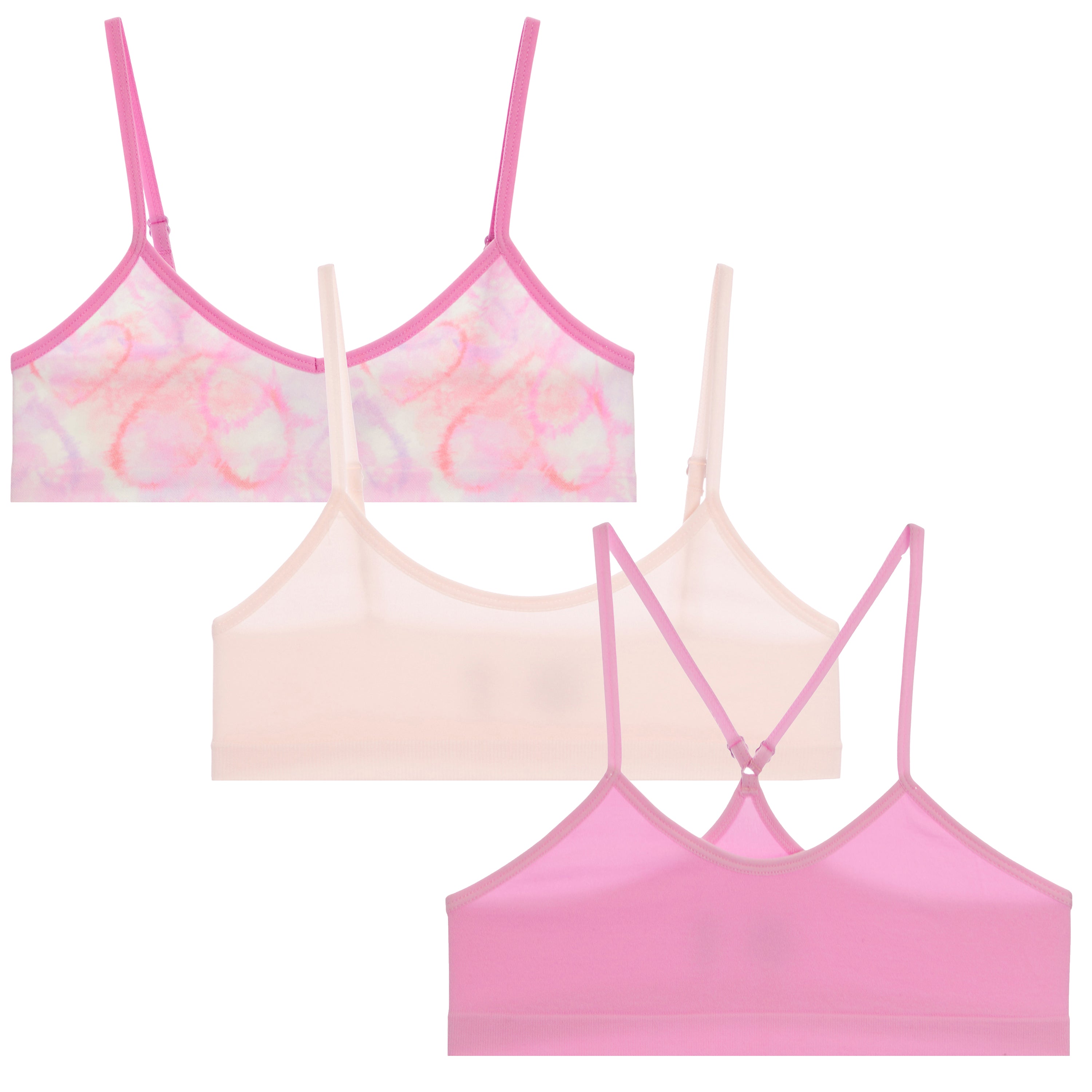 3pk Pink Heat Bralettes - Denny's