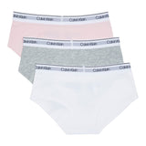 Bikini 3pk Pink, White & Heather Grey - Denny's