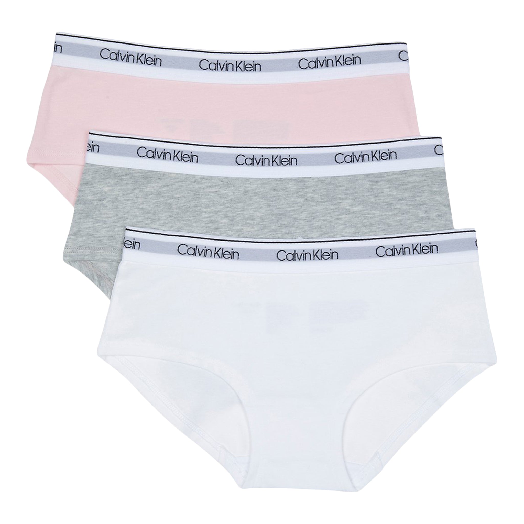 Bikini 3pk Pink, White & Heather Grey - Denny's