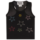 Rib Tank With Allover Stars And Stones