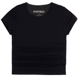 Short Sleeve Rouched Top - Denny's
