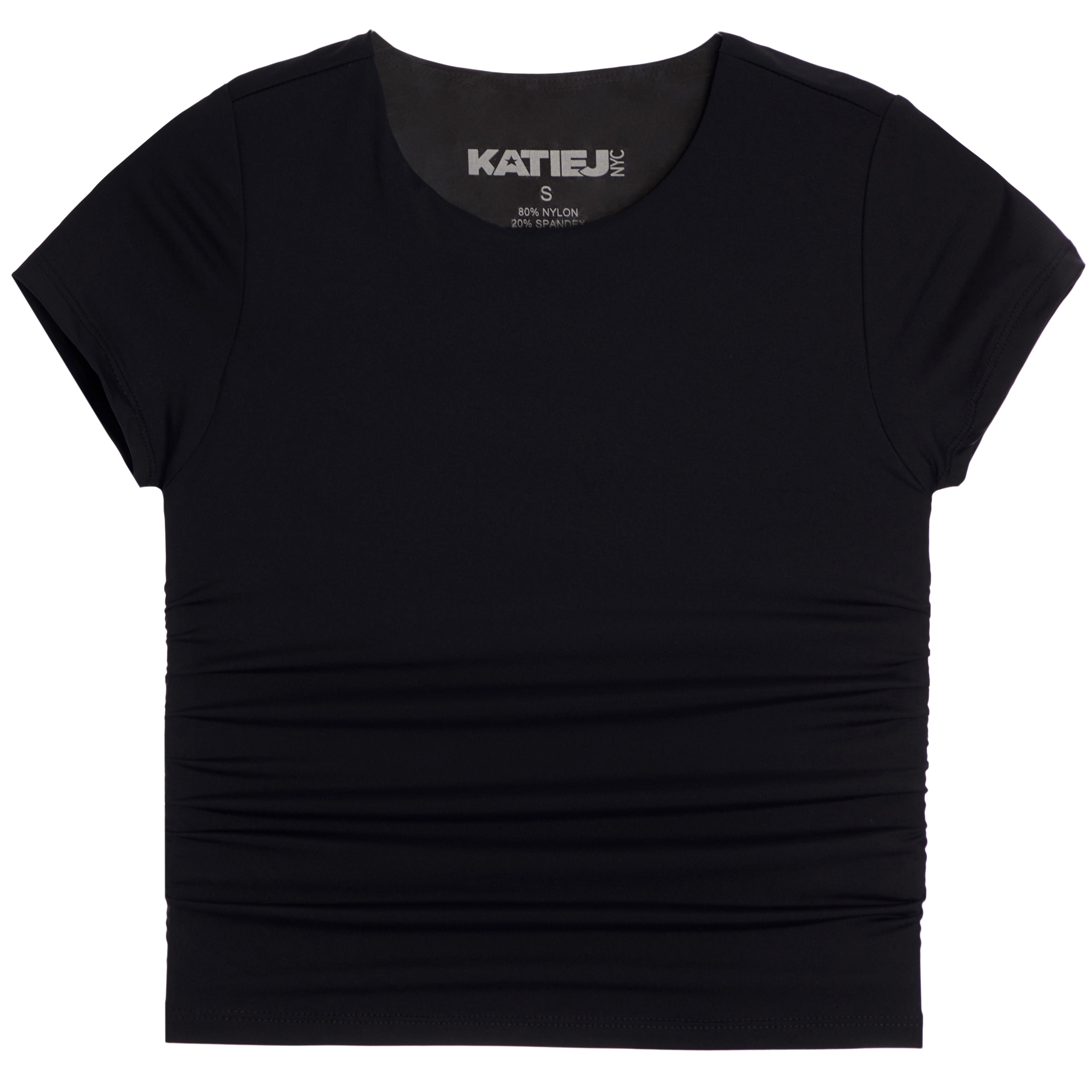 Short Sleeve Rouched Top - Denny's
