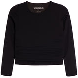 Long Sleeve Rouched Top - Denny's
