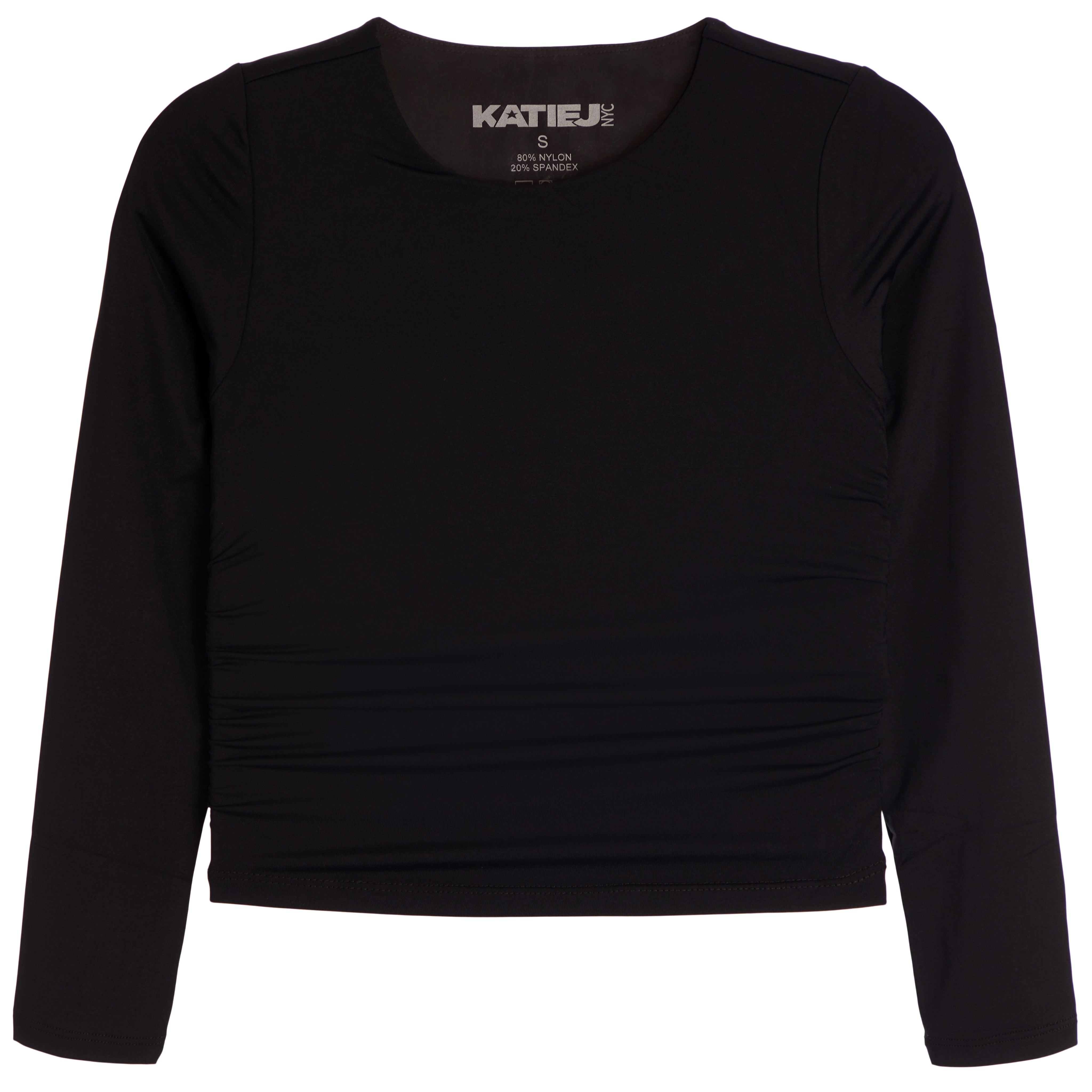 Long Sleeve Rouched Top - Denny's