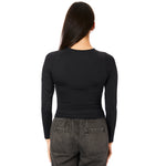 Riley Long Sleeve Ruched Top - Denny's