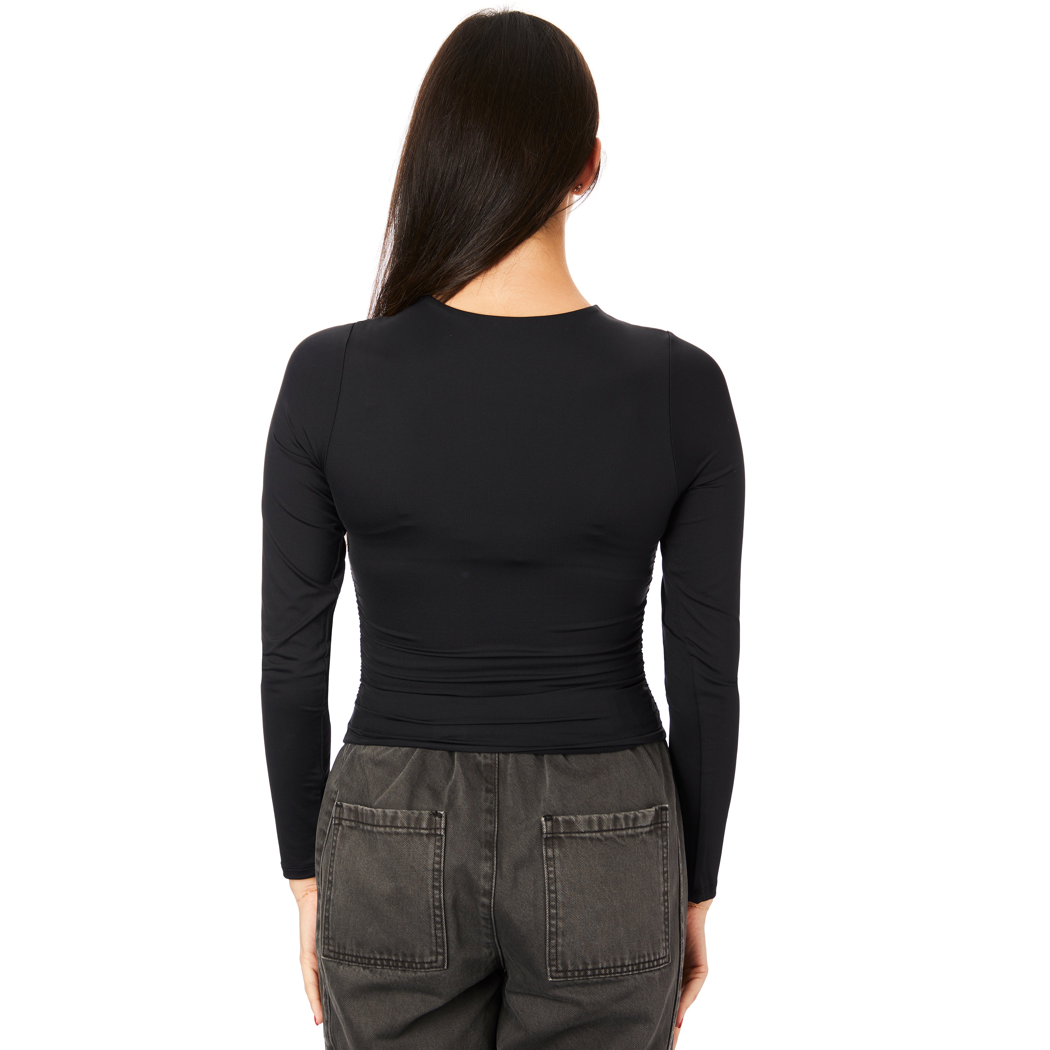 Riley Long Sleeve Ruched Top - Denny's
