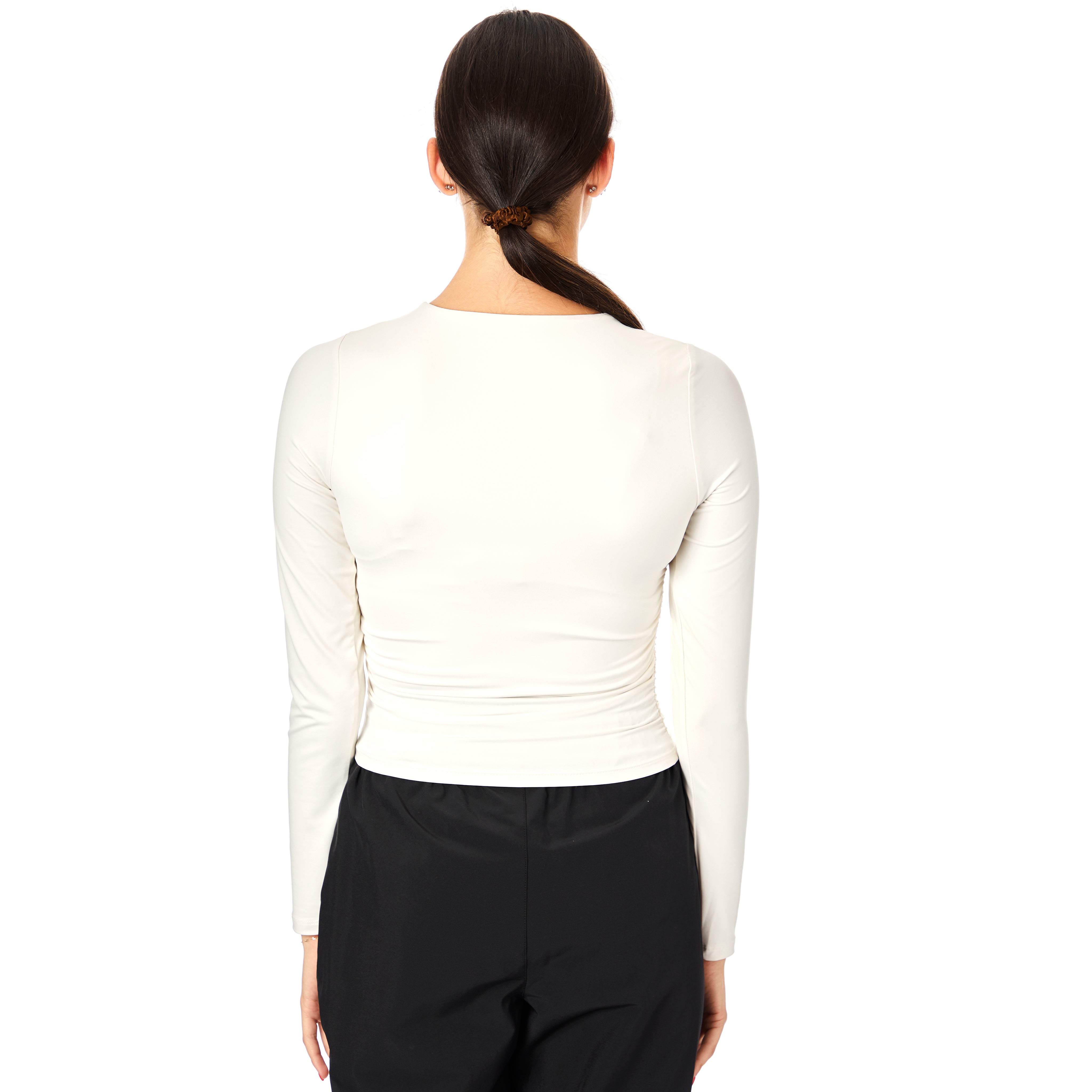 Riley Long Sleeve Ruched Top - Denny's