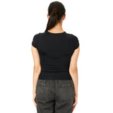 Riley Short Sleeve Ruched Top - Denny's