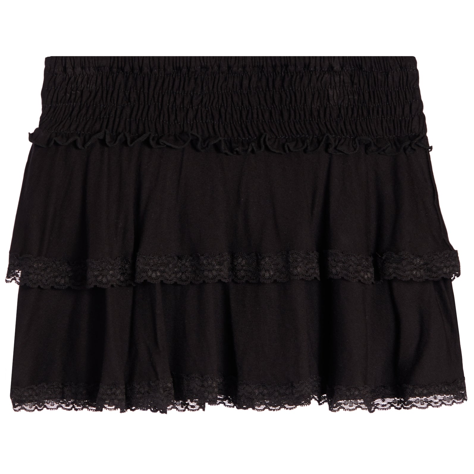 Lace Trim Ruffle Skirt - Denny's