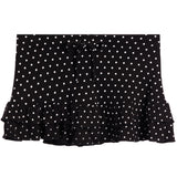 Ribbed Ruffle Polka Dot Skirt