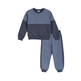 2pc Stormy Color Block Crew Set