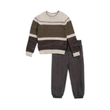 2pc Stone Stripe Sweater Set