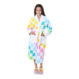 Rainbow Checker Terry Robe - Denny's