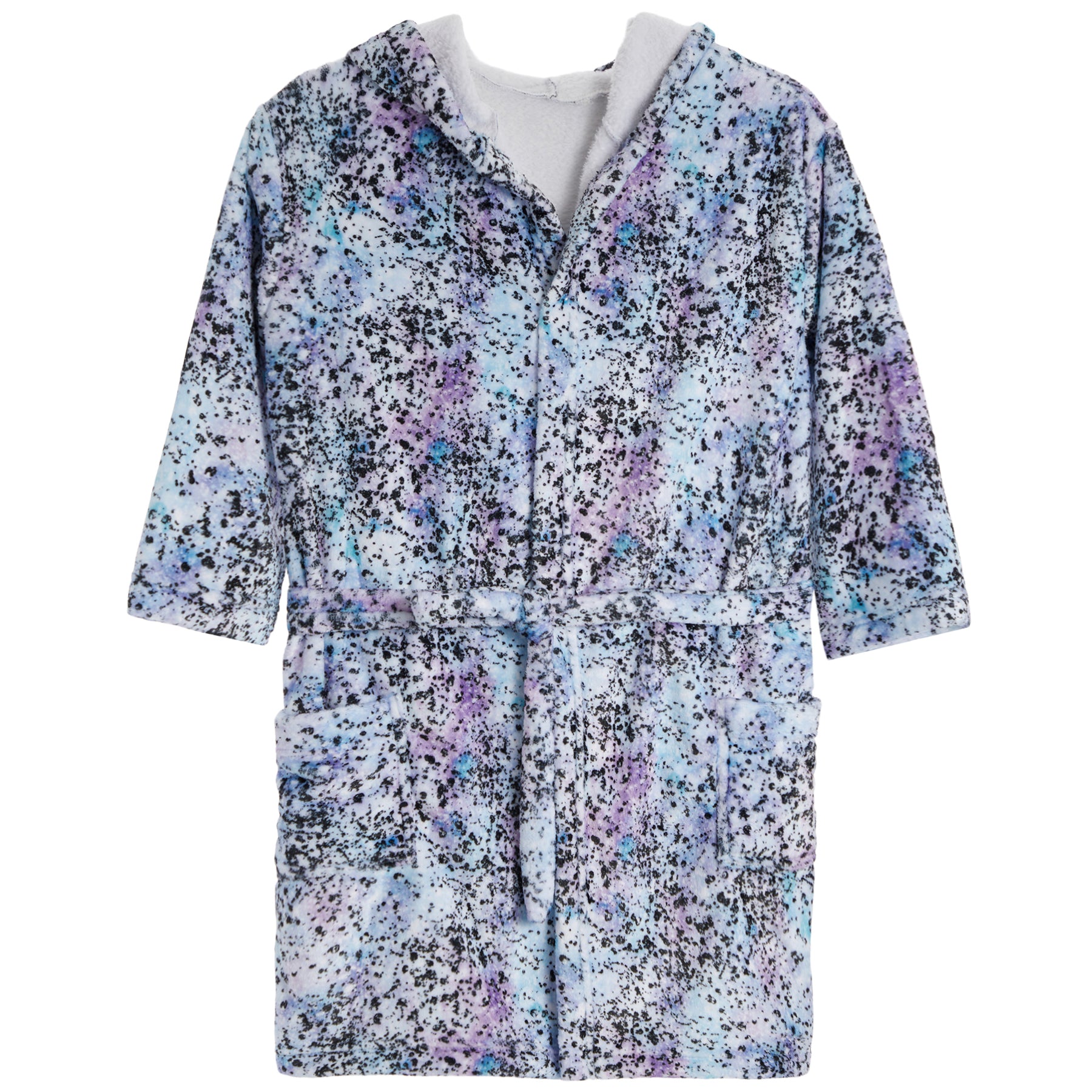 Blue Splatter Fuzzy Robe - Denny's