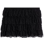 Lace Ruffle Bow Accent Mini Skirt - Denny's