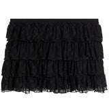 Lace Ruffle Bow Accent Mini Skirt - Denny's