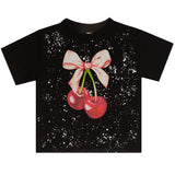 Cherry Bow And Splatter Tee - Denny's
