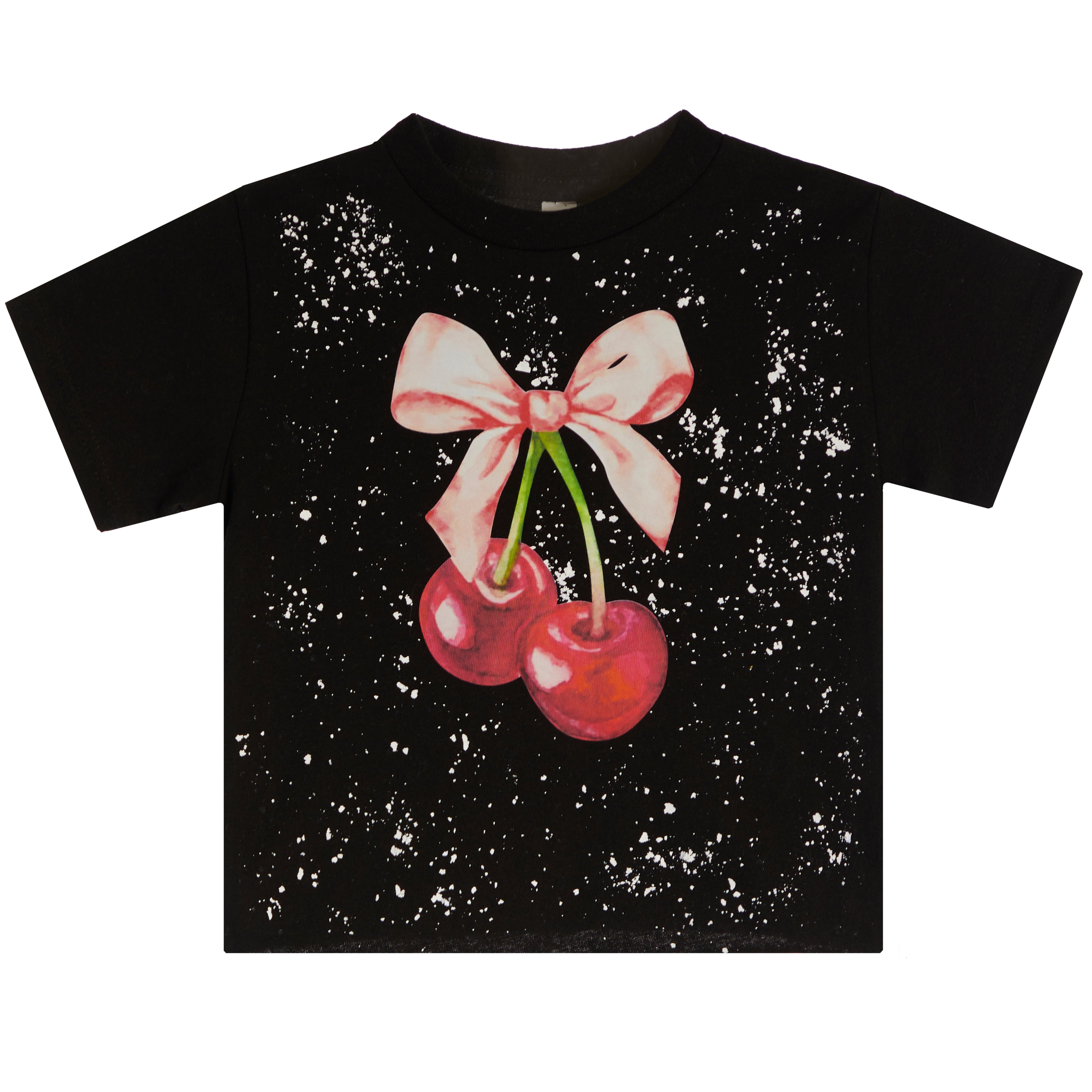 Cherry Bow And Splatter Tee - Denny's