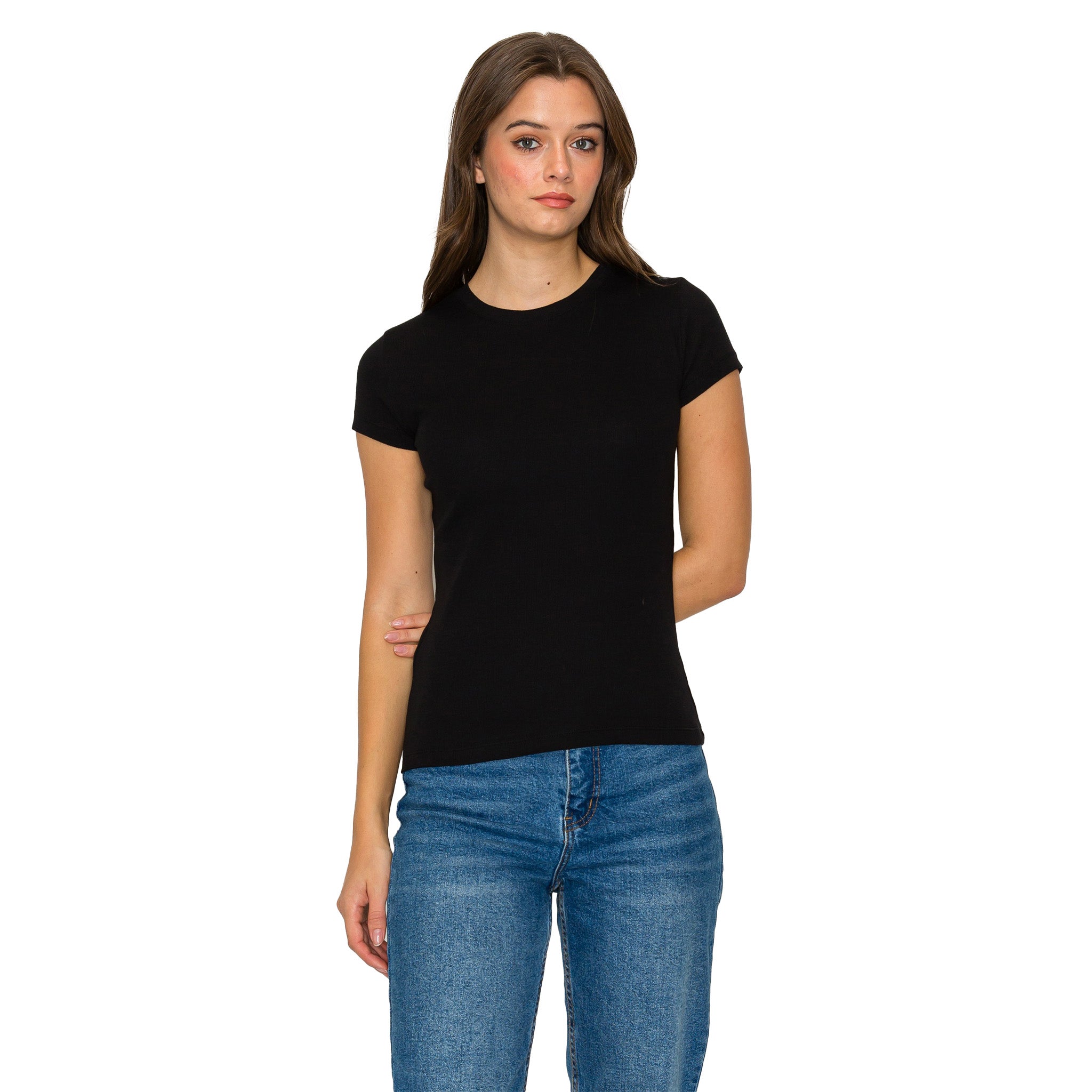 Short Sleeve Ribbed Tee - Denny's