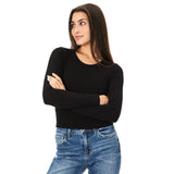 Long Sleeve Ribbed Crop Shirt - Denny's