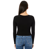 Long Sleeve Ribbed Crop Shirt - Denny's